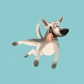 אליס – כלבה לאימוץ – אגודת צער בעלי חיים בישראל – איור: קטיה גאיה קרבץ